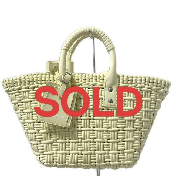 BALENCIAGA Bistro XS Basket pale yellow Polyurethane Polyester - 506-050625